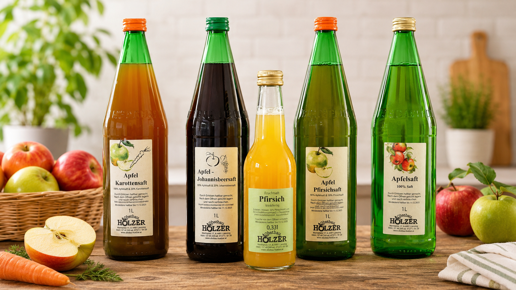 Frische Säfte vom Obsthof Holzer